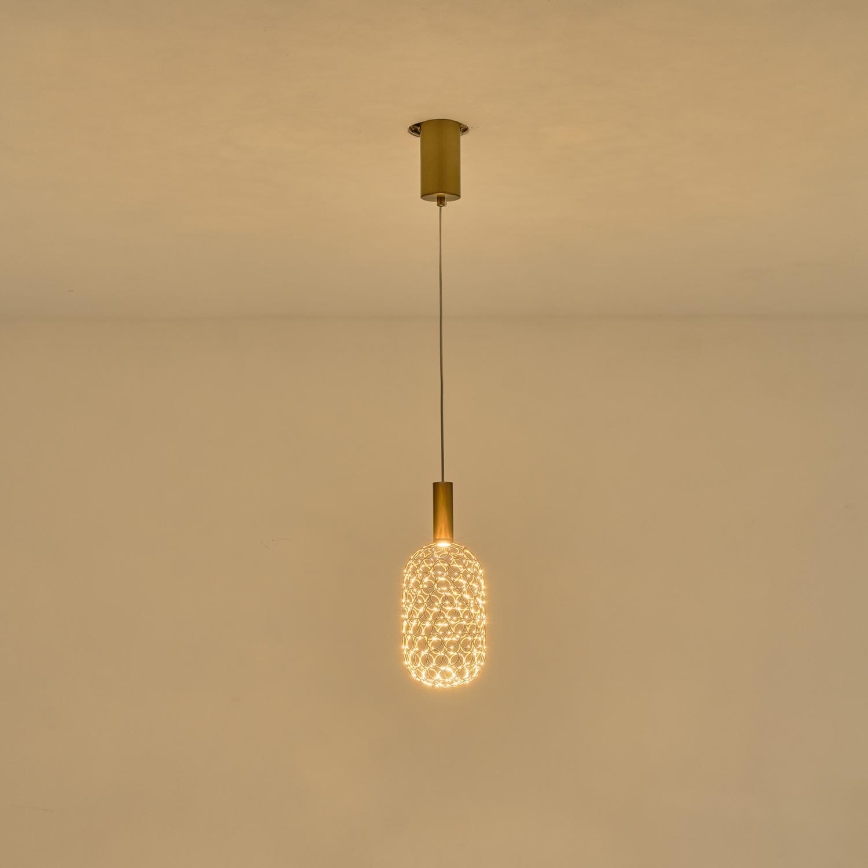 LED Hanglamp aan een koord LED/6,3W/230V 3000K goud diameter 20 cm