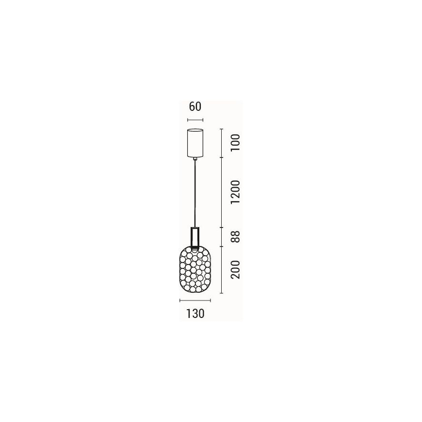 LED Hanglamp aan een koord LED/6,3W/230V 3000K goud diameter 20 cm