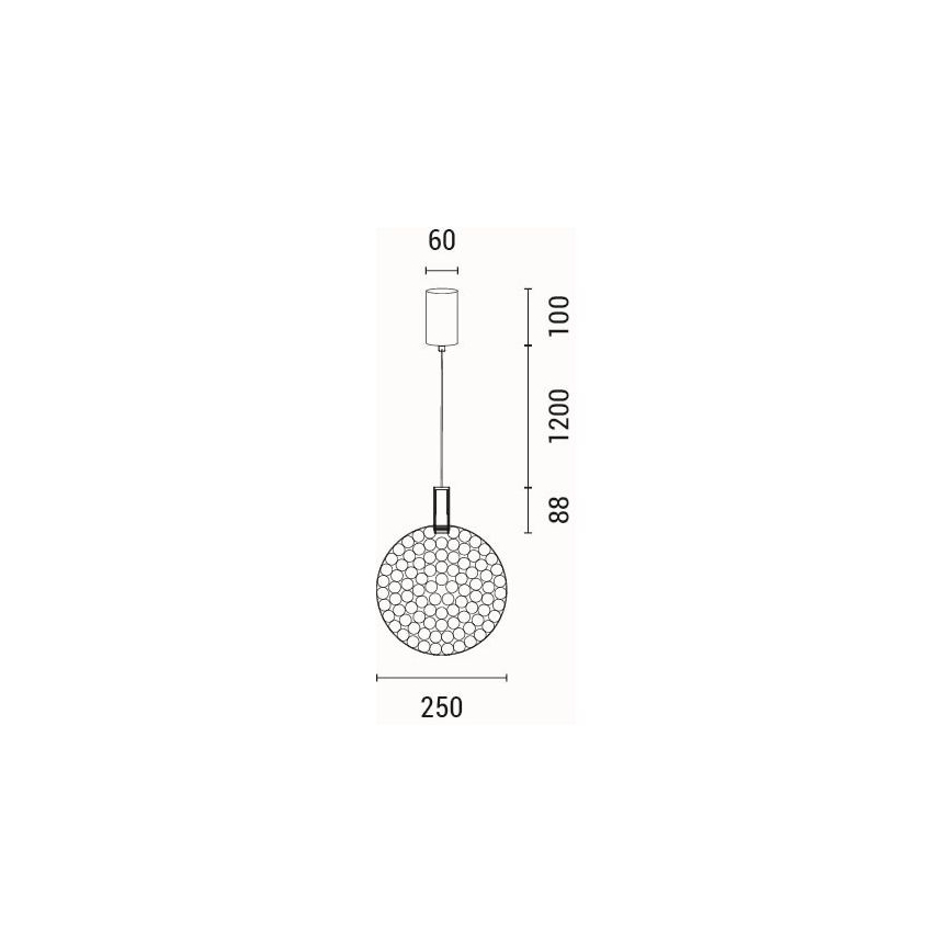 LED Hanglamp aan een koord LED/6,3W/230V 3000K goud diameter 25 cm