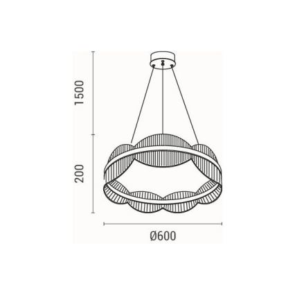 LED Hanglamp aan een koord LED/60W/230V 3000K