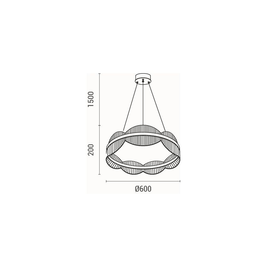 LED Hanglamp aan een koord LED/60W/230V 3000K