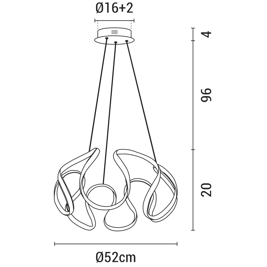 LED Hanglamp aan een koord LED/60W/230V 3000K wit