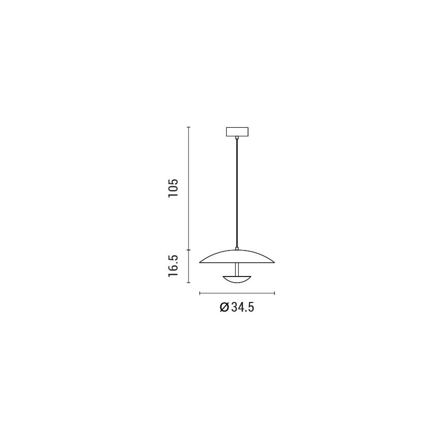 LED Hanglamp aan een koord LED/7W/230V 3000K diameter 34,5 cm