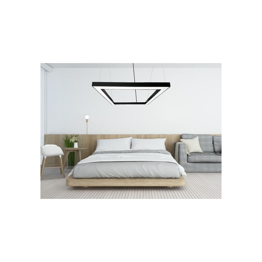 LED Hanglamp aan een koord LED/80W/230V 4000K 120x120 cm zwart
