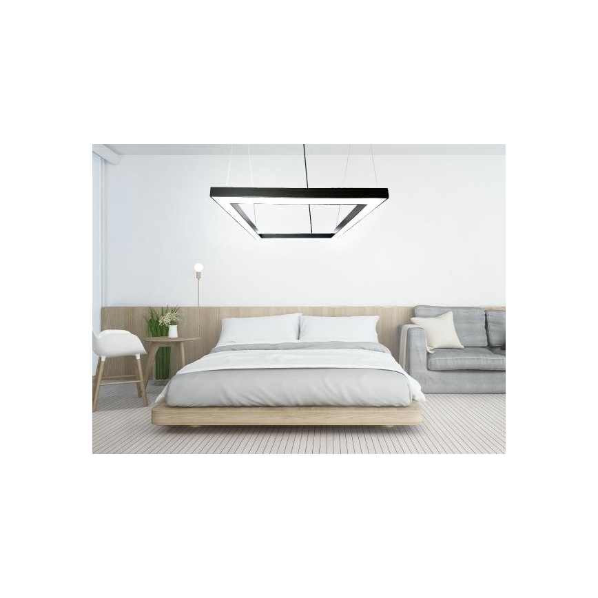LED Hanglamp aan een koord LED/80W/230V 4000K 120x120 cm zwart