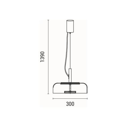 LED Hanglamp aan een koord LED/8W/230V 3000K diameter 30 cm