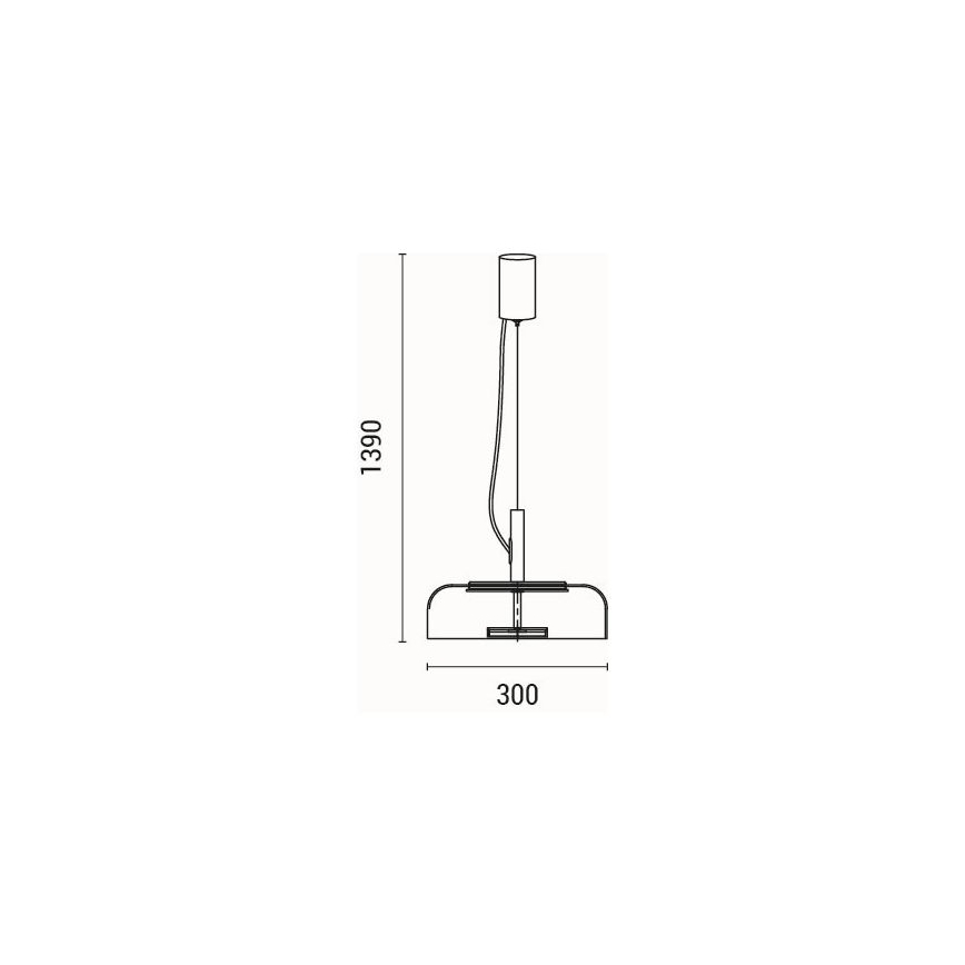 LED Hanglamp aan een koord LED/8W/230V 3000K diameter 30 cm