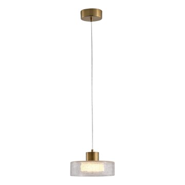 LED Hanglamp aan een koord LED/8W/230V 3000K goud/doorzichtig pr. 20 cm