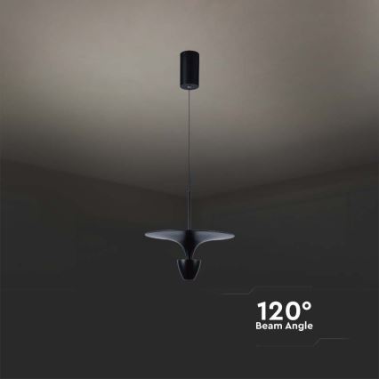 LED Hanglamp aan een koord LED/9W/230V 3000K zwart