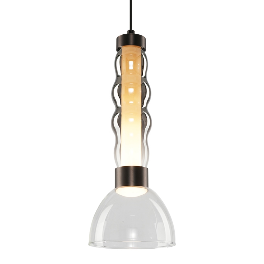LED Hanglamp aan een koord LUCCO LED/13W/230V diameter 15 cm gerookt
