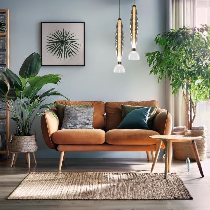 LED Hanglamp aan een koord LUCCO LED/18W/230V diameter 15 cm gerookt
