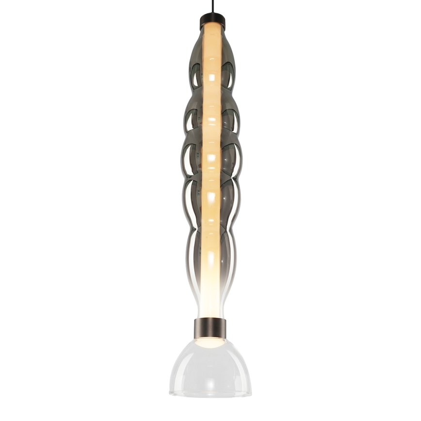 LED Hanglamp aan een koord LUCCO LED/18W/230V diameter 15 cm gerookt