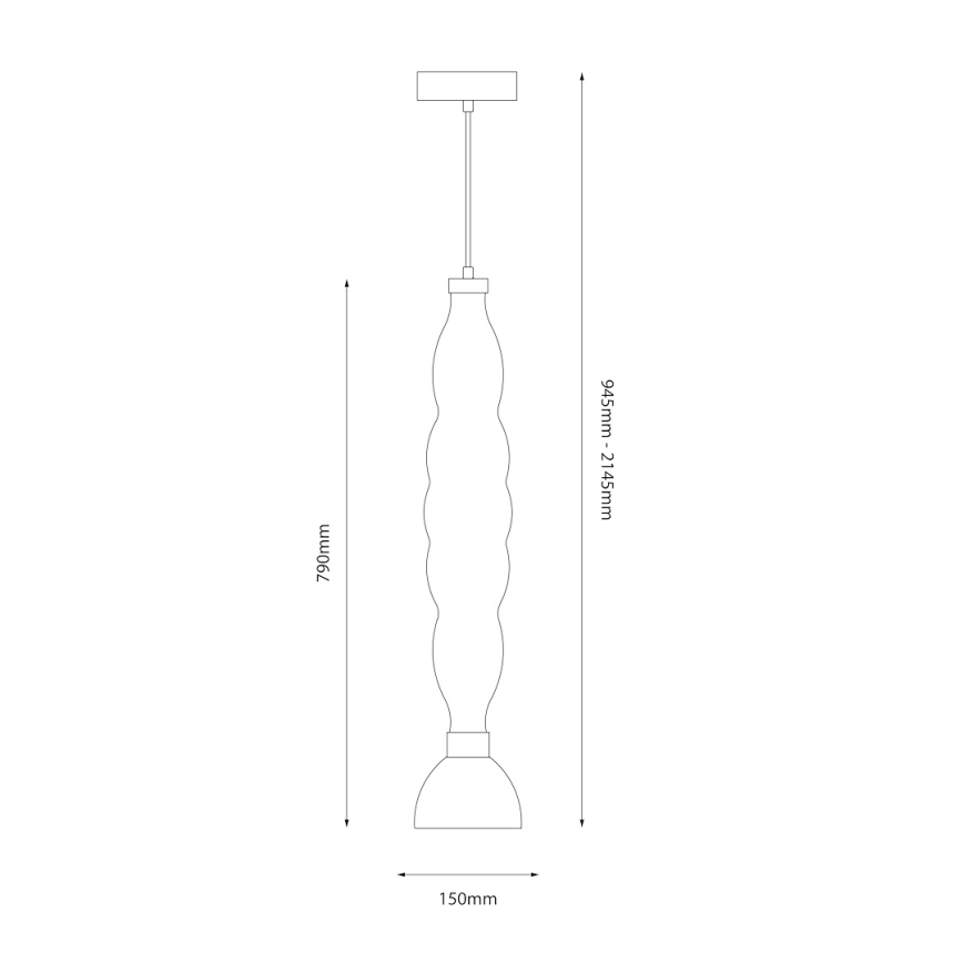 LED Hanglamp aan een koord LUCCO LED/18W/230V diameter 15 cm gerookt