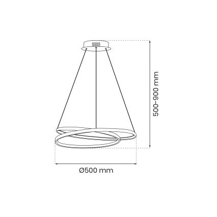 LED Hanglamp aan een koord LUCERO LED/48W/230V glanzend chroom