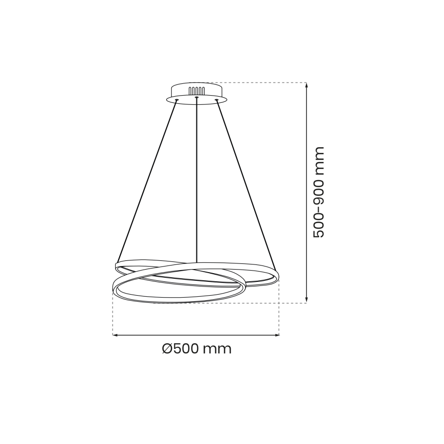 LED Hanglamp aan een koord LUCERO LED/48W/230V goud