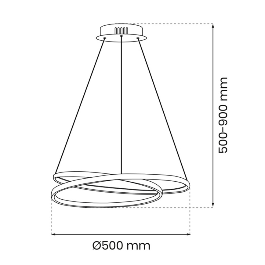 LED Hanglamp aan een koord LUCERO LED/48W/230V zwart