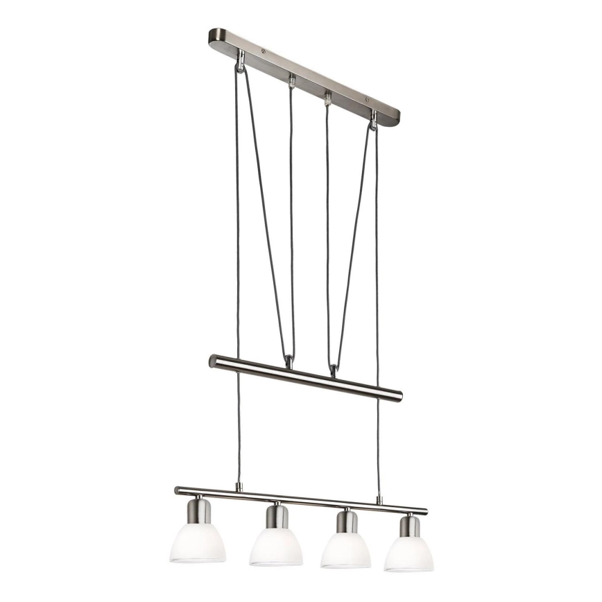 LED Hanglamp aan een koord MATTES 4xE14/4W/230V 3000K glanzend chroom