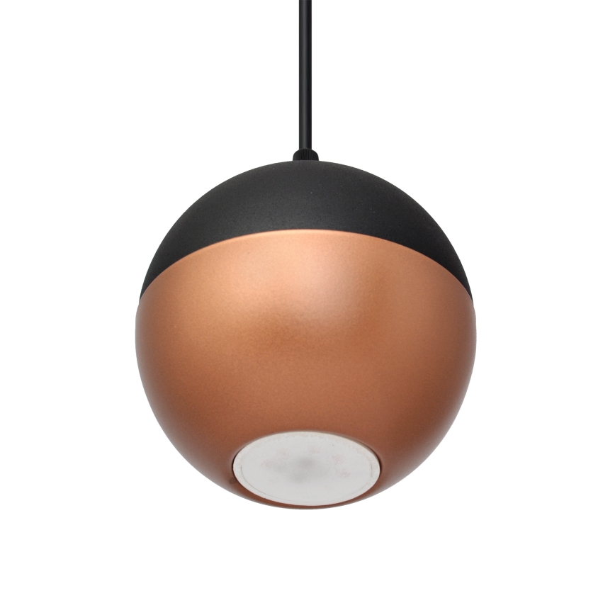 LED Hanglamp aan een koord MIDWAY 1xGU10/4,8W/230V zwart/koper