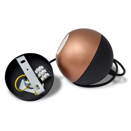 LED Hanglamp aan een koord MIDWAY 1xGU10/4,8W/230V zwart/koper