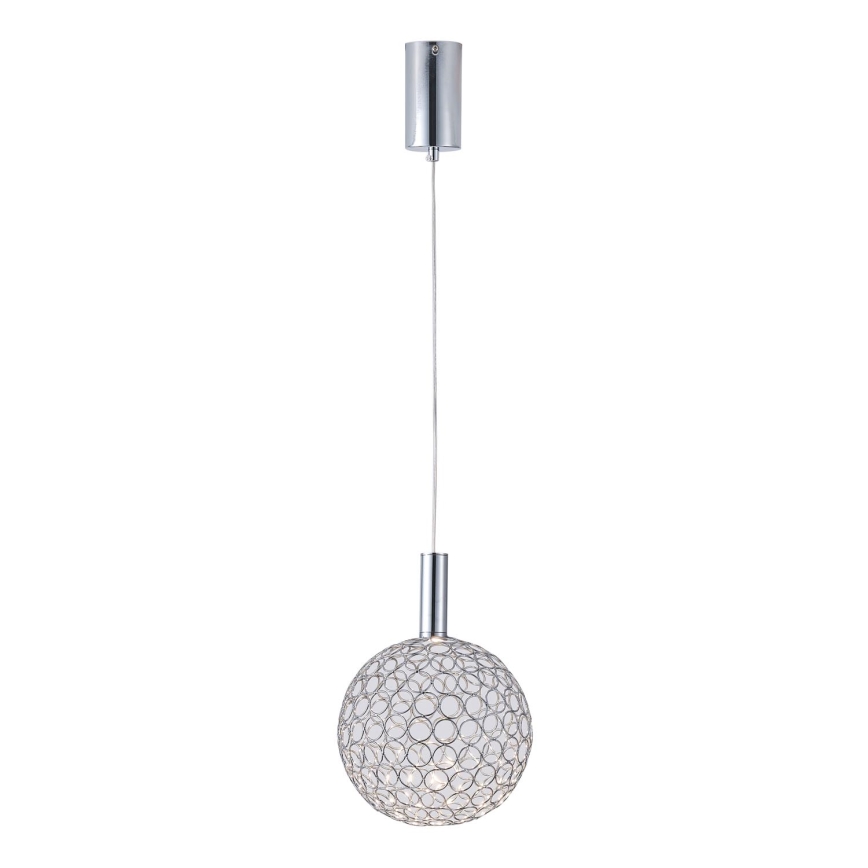 LED Hanglamp aan een koord PERFORATO LED/6,3W/230V 3000K glanzend chroom diameter 20 cm