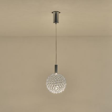 LED Hanglamp aan een koord PERFORATO LED/6,3W/230V 3000K glanzend chroom diameter 20 cm