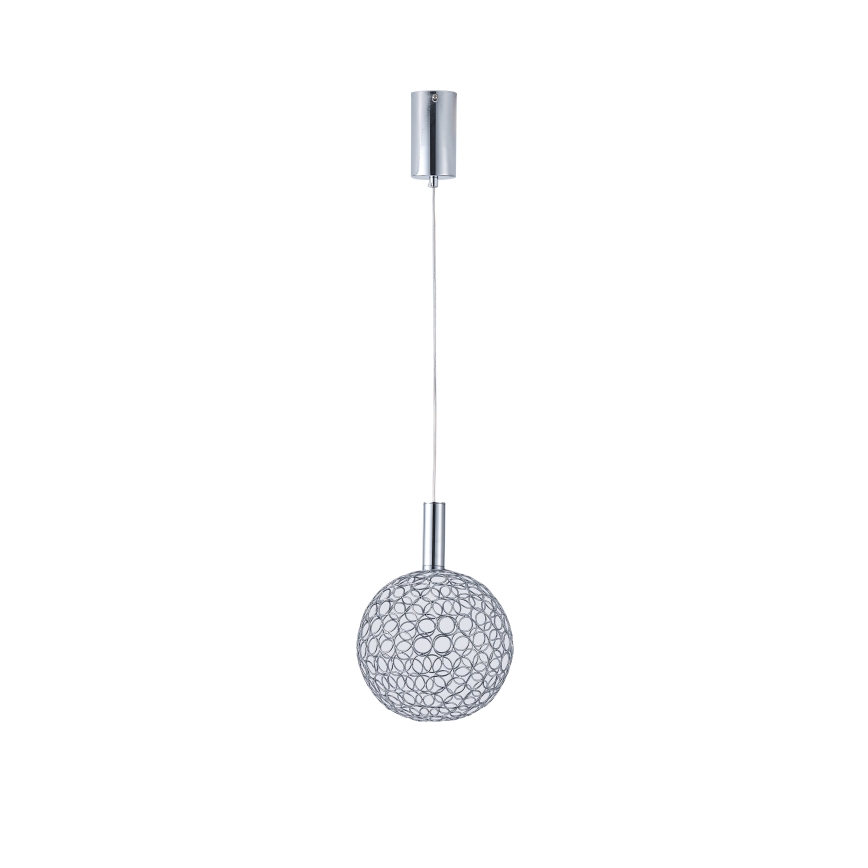 LED Hanglamp aan een koord PERFORATO LED/6,3W/230V 3000K glanzend chroom diameter 20 cm