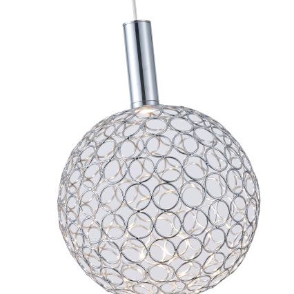 LED Hanglamp aan een koord PERFORATO LED/6,3W/230V 3000K glanzend chroom diameter 20 cm