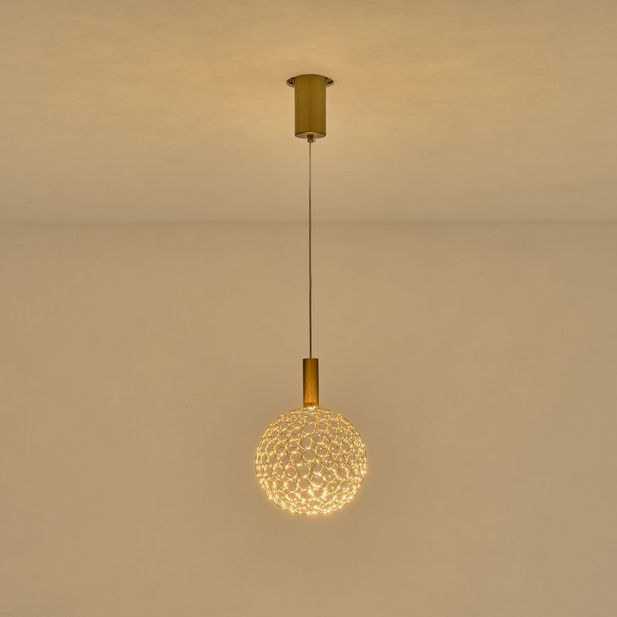 LED Hanglamp aan een koord PERFORATO LED/6,3W/230V 3000K goud diameter 20 cm