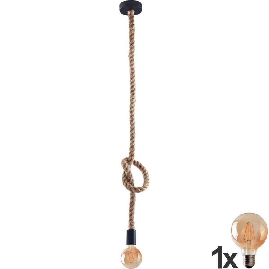 LED Hanglamp aan een koord ROPE 1xE27/8W/230V