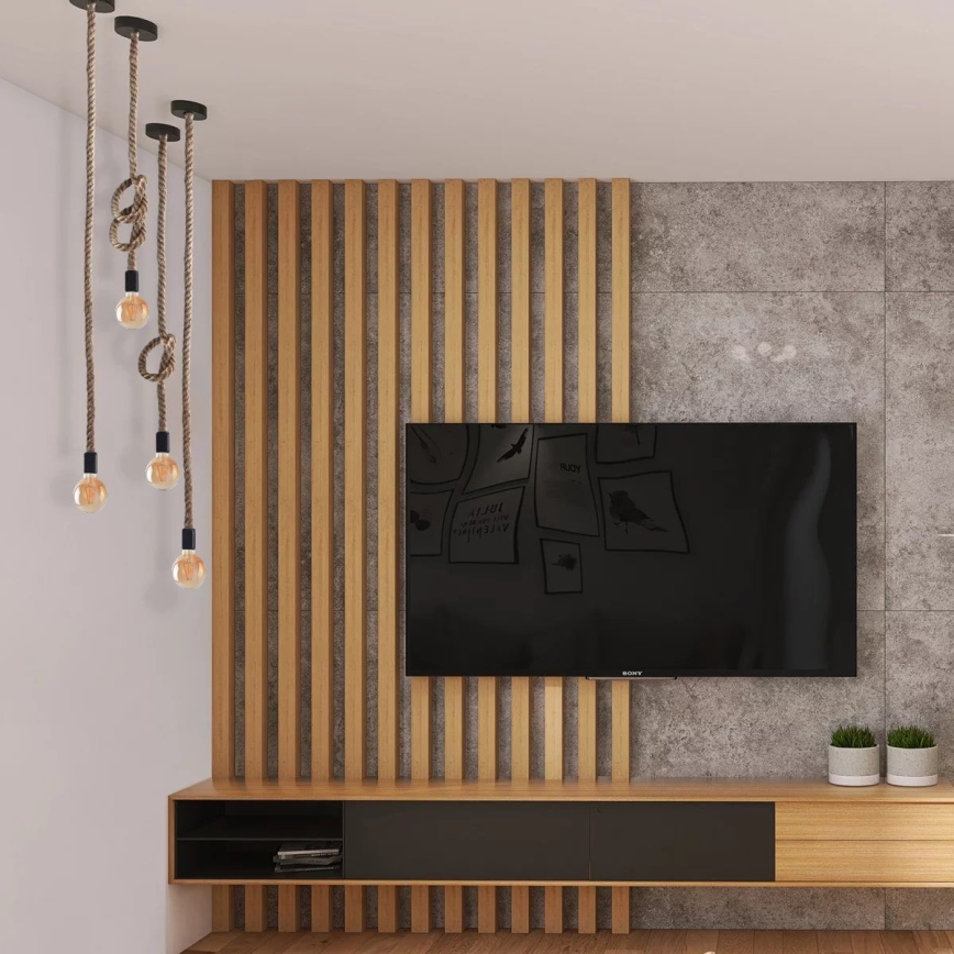 LED Hanglamp aan een koord ROPE 1xE27/8W/230V