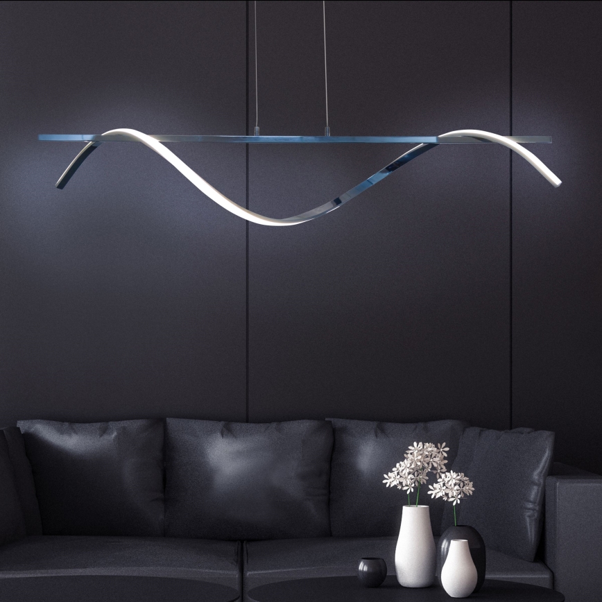 LED Hanglamp aan een koord RUMBA LED/23W/230V 4000K glanzend chroom