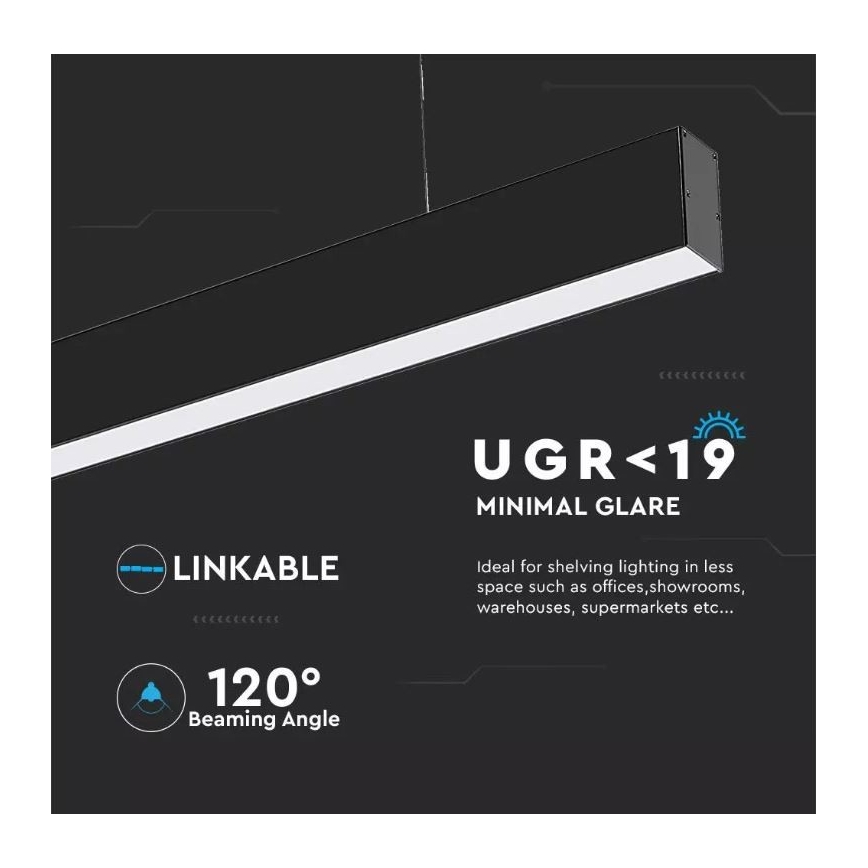 LED Hanglamp aan een koord SAMSUNG CHIP LED/40W/230V 3000K/4000K/6400K