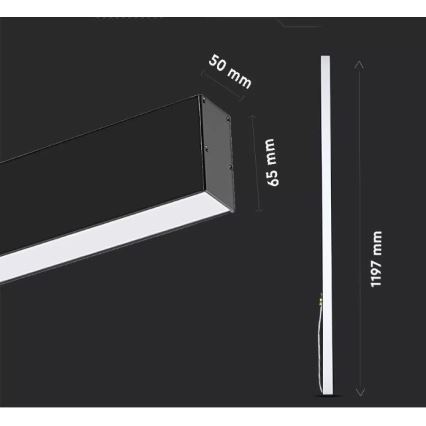 LED Hanglamp aan een koord SAMSUNG CHIP LED/40W/230V 3000K/4000K/6400K