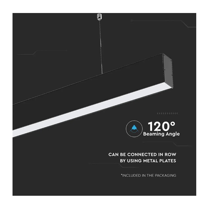 LED Hanglamp aan een koord SAMSUNG CHIP LED/40W/230V 3000K zwart