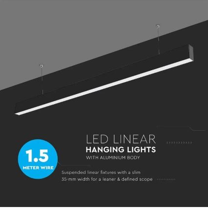 LED Hanglamp aan een koord SAMSUNG CHIP LED/40W/230V 3000K zwart