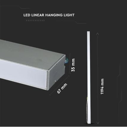 LED Hanglamp aan een koord SAMSUNG CHIP LED/40W/230V 4000K zilver