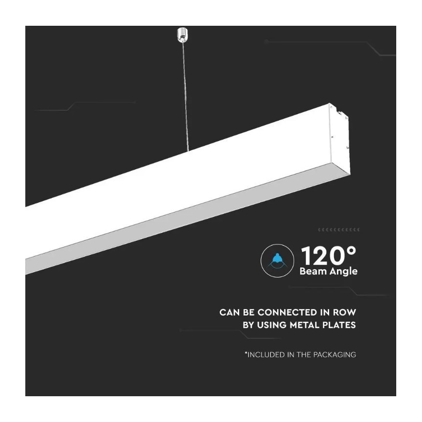 LED Hanglamp aan een koord SAMSUNG CHIP LED/40W/230V 6400K wit