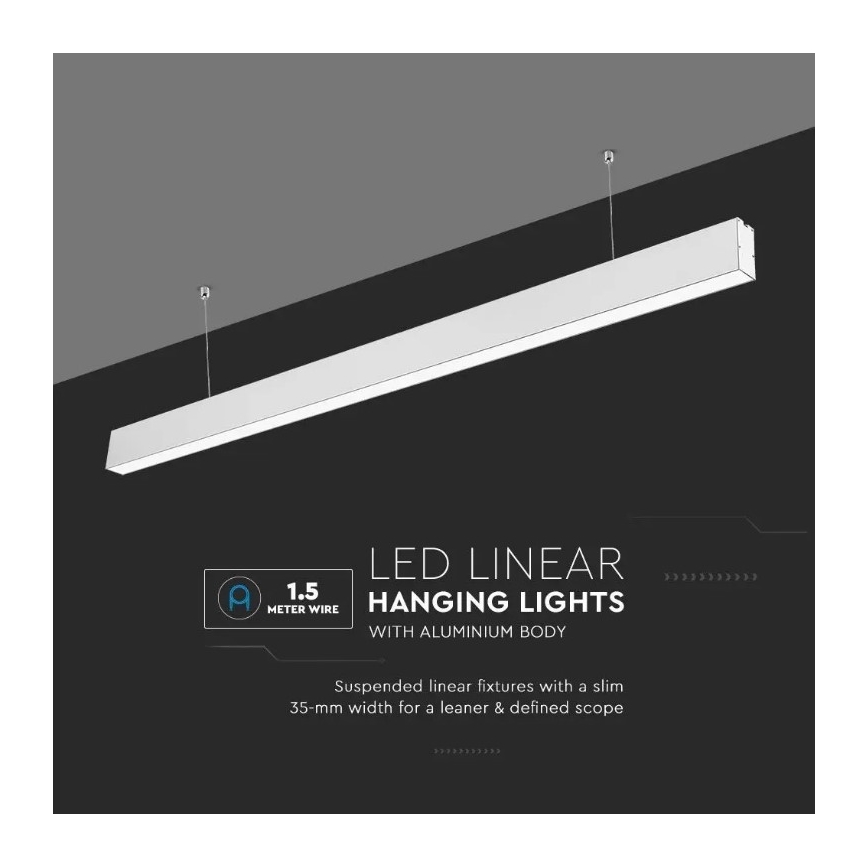 LED Hanglamp aan een koord SAMSUNG CHIP LED/40W/230V 6400K wit