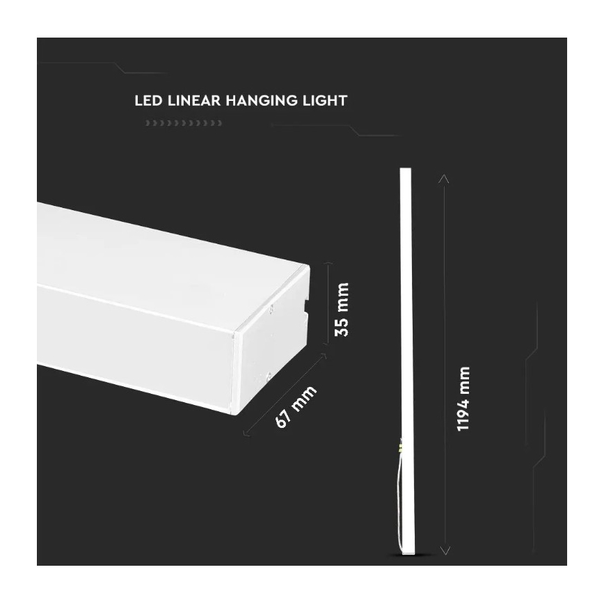 LED Hanglamp aan een koord SAMSUNG CHIP LED/40W/230V 6400K wit