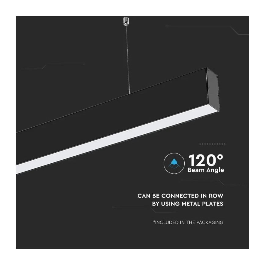 LED Hanglamp aan een koord SAMSUNG CHIP LED/40W/230V 6400K zwart