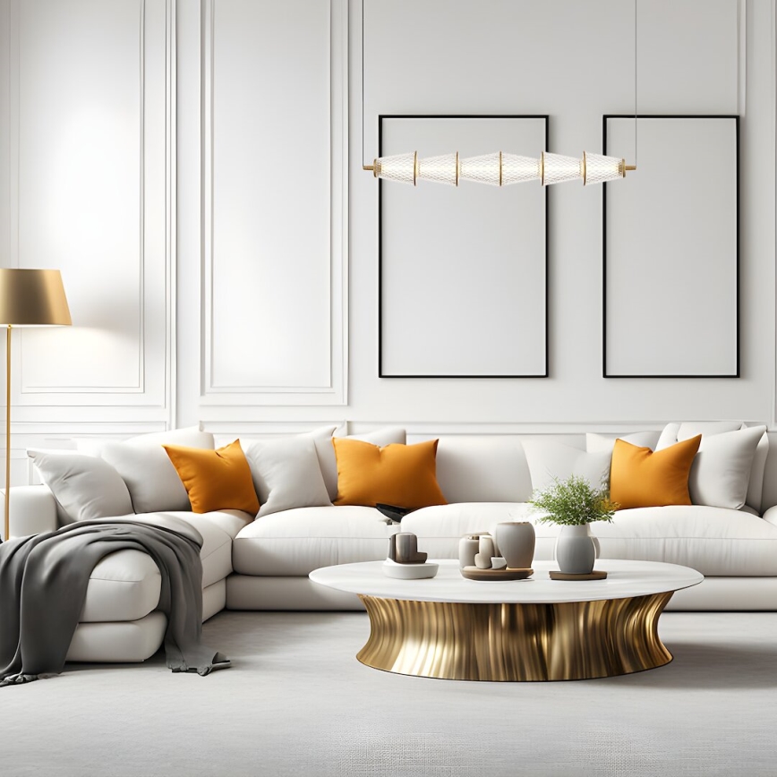 LED Hanglamp aan een koord SANSA LED/11W/230V goud/doorzichtig