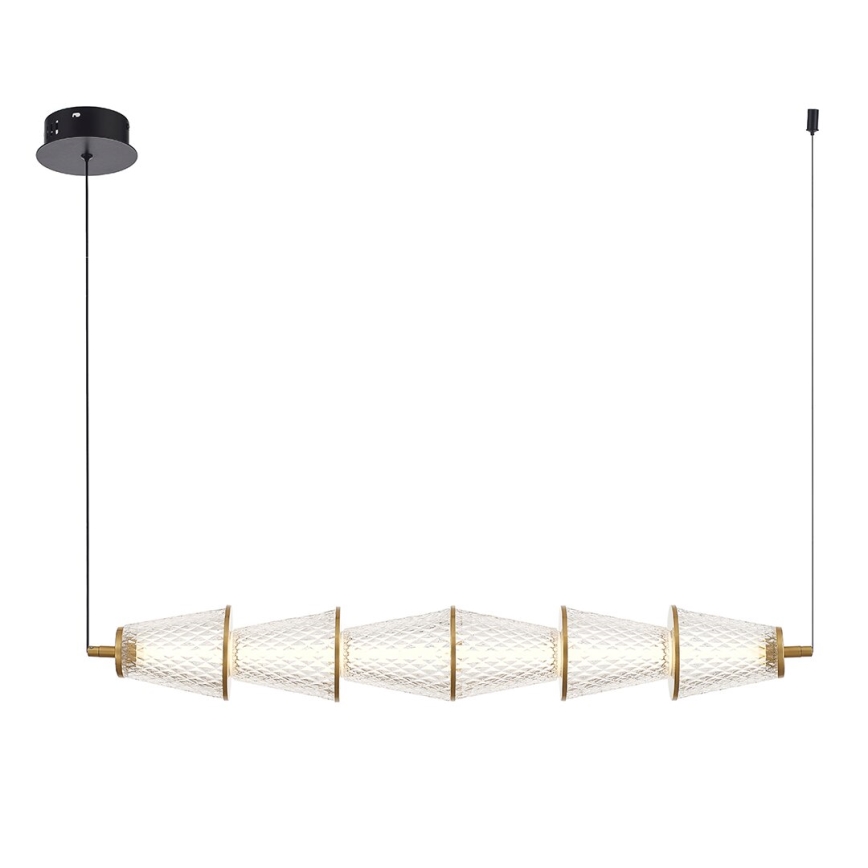 LED Hanglamp aan een koord SANSA LED/11W/230V goud/doorzichtig