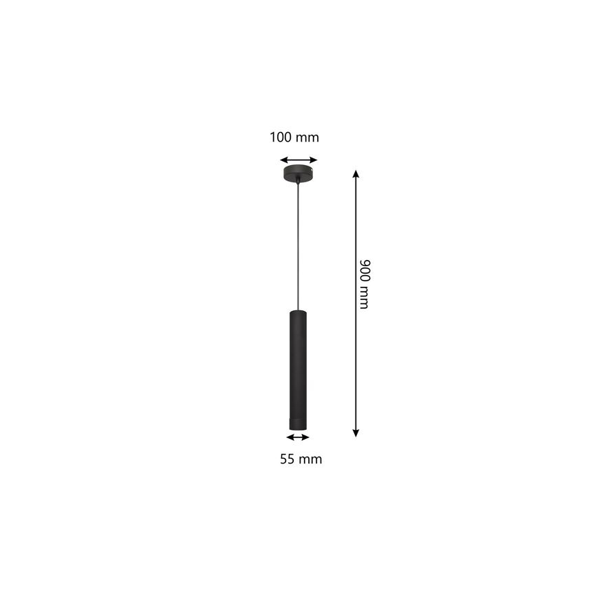 LED Hanglamp aan een koord TUBA 1xGU10/4,8W/230V zwart