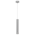 LED Hanglamp aan een koord TUBA 1xGU10/6,5W/230V grijs/mat chroom