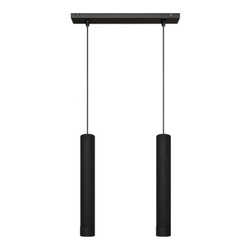 LED Hanglamp aan een koord TUBA 2xGU10/4,8W/230V zwart