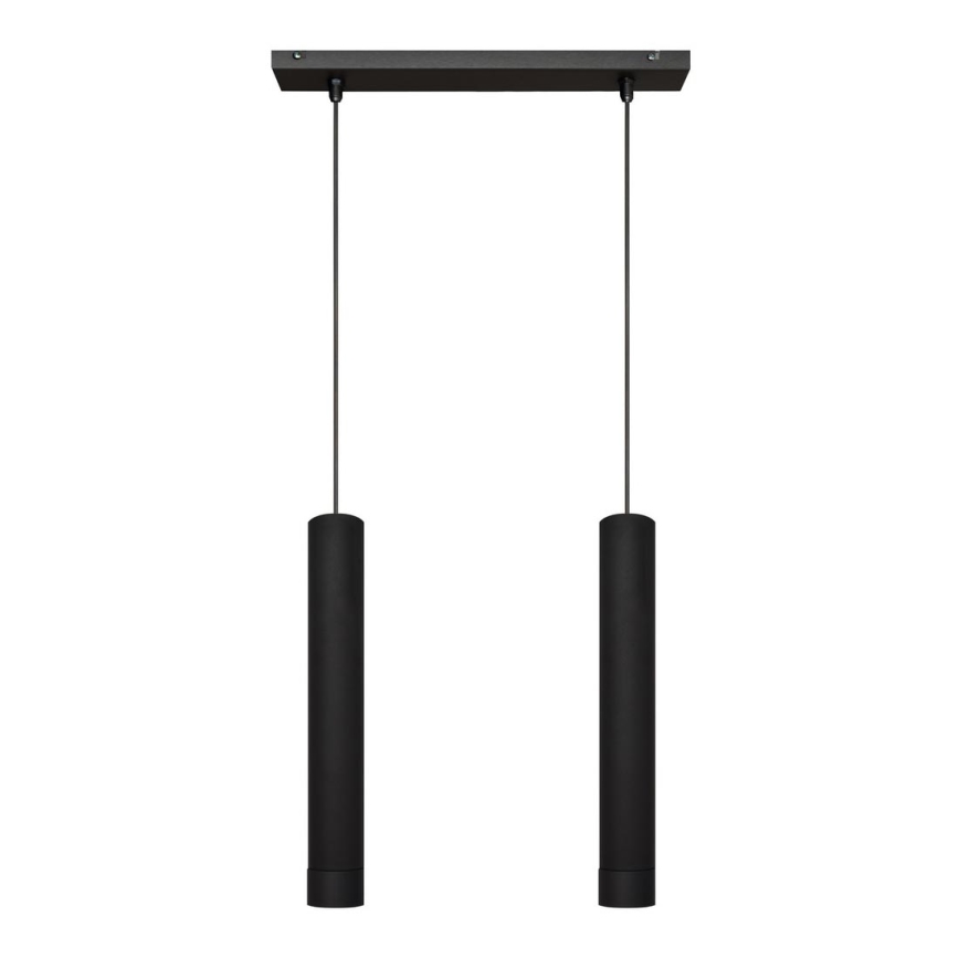 LED Hanglamp aan een koord TUBA 2xGU10/4,8W/230V zwart