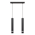 LED Hanglamp aan een koord TUBA 2xGU10/4,8W/230V zwart/mat chroom