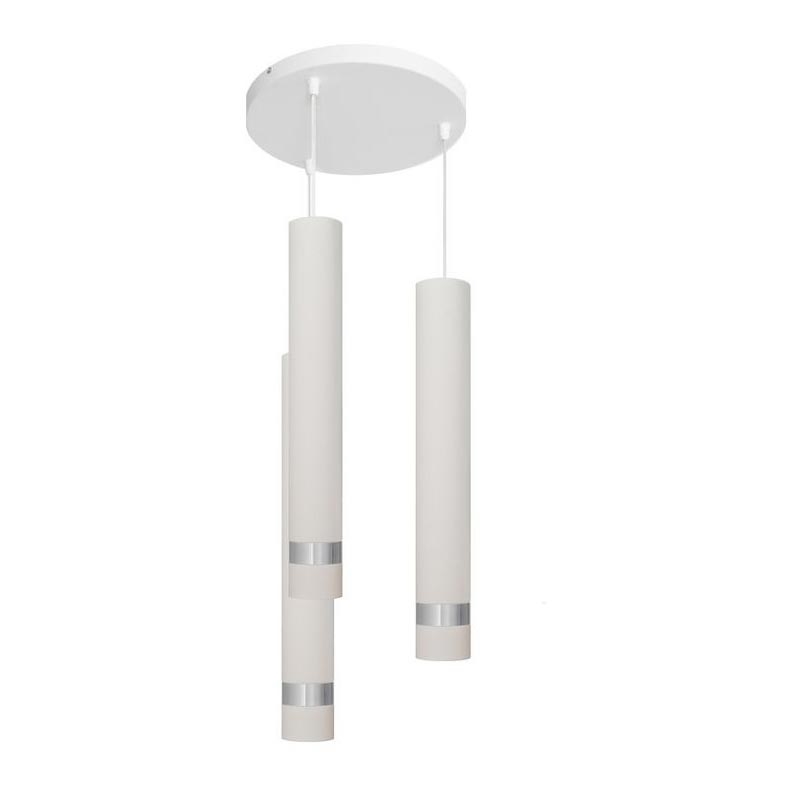 LED Hanglamp aan een koord TUBA 3xGU10/4,8W/230V wit/mat chroom
