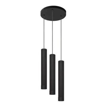 LED Hanglamp aan een koord TUBA 3xGU10/4,8W/230V zwart