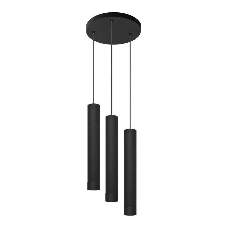 LED Hanglamp aan een koord TUBA 3xGU10/4,8W/230V zwart
